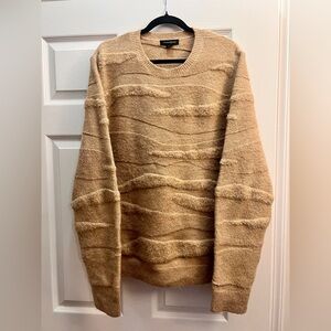 Treasure & Bond Textured Beige Crewneck Sweater